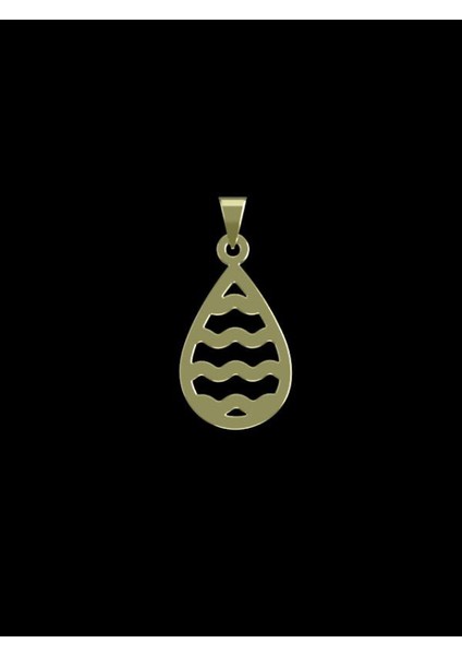 14 Ayar Altın Gözyaşı Damlası Kolye Ucu 1 Gr, KC11228 Kodlu