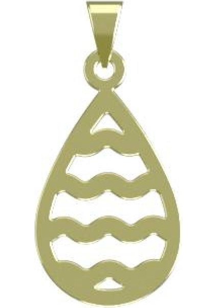 14 Ayar Altın Gözyaşı Damlası Kolye Ucu 1 Gr, KC11228 Kodlu