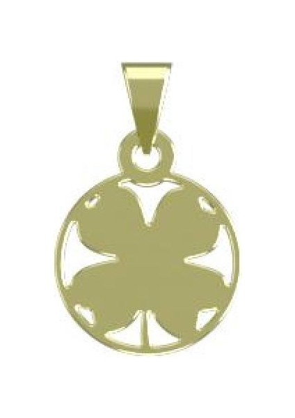 14 Ayar Altın Yaprak Kolye Ucu 1 Gr, KC11326 Kodlu