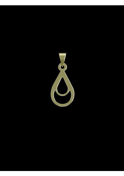 14 Ayar Altın Gözyaşı Damlası Kolye Ucu 1 Gr, KC10460 Kodlu