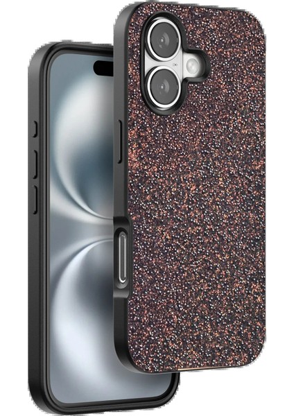 iPhone 16 Plus Bright Simli Kapak - Derin Mor - 13427-5102