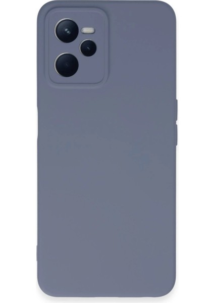 Realme C35 Kılıf Nano Içi Kadife Silikon - Gri - 11154-4949