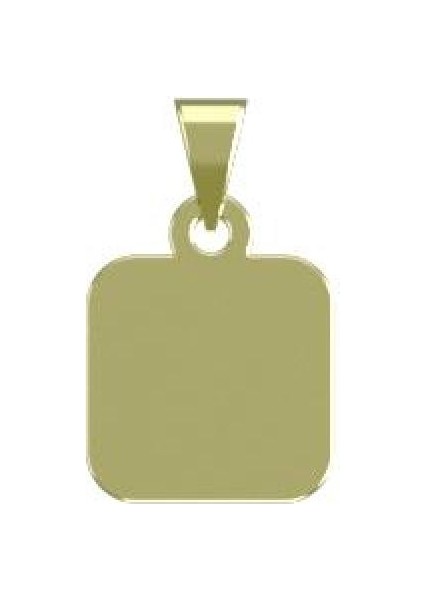 14 Ayar Altın Kare Kolye Ucu 1 Gr, KC14112 Kodlu