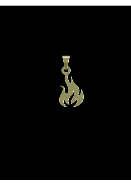 14 Ayar Altın Alev/ Ateş Kolye Ucu 1 Gr, KC10903 Kodlu
