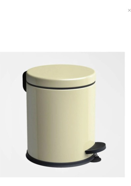 Krem Pedallı Çöp Kovası 3 Lt, Şık ve Pratik Kullanım Sağlar.