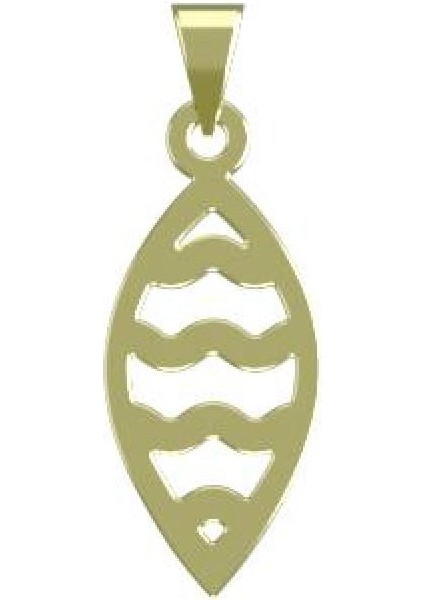 14 Ayar Altın Gözyaşı Damlası Kolye Ucu 1 Gr, KC11297 Kodlu