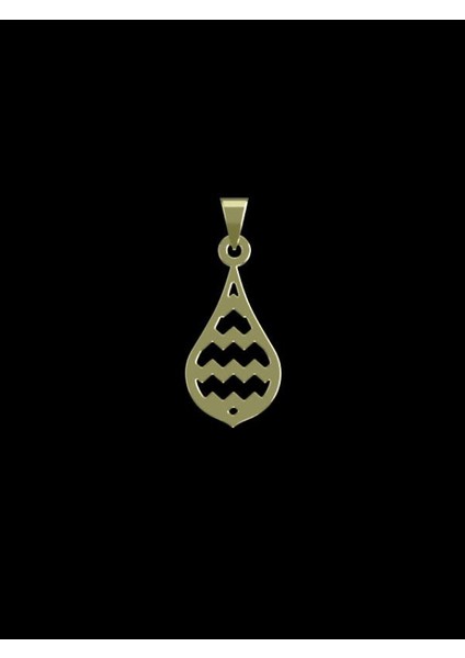 14 Ayar Altın Gözyaşı Damlası Kolye Ucu 1 Gr, KC11279 Kodlu