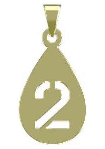 14 Ayar Altın 2 Harfi Kolye Ucu 1 Gr, KC12535 Kodlu