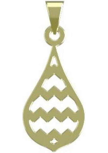 14 Ayar Altın Gözyaşı Damlası Kolye Ucu 1 Gr, KC11279 Kodlu