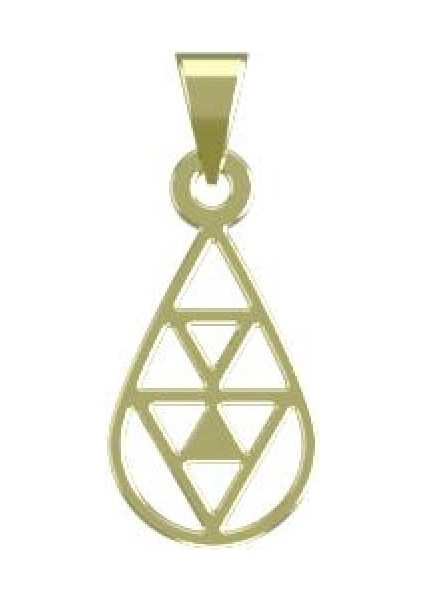 14 Ayar Altın Gözyaşı Damlası Kolye Ucu 1 Gr, KC10874 Kodlu