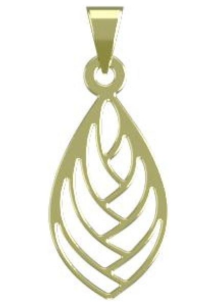 14 Ayar Altın Gözyaşı Damlası Kolye Ucu 1 Gr, KC10907 Kodlu