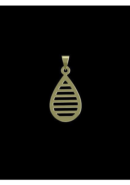 14 Ayar Altın Gözyaşı Damlası Kolye Ucu 1 Gr, KC11231 Kodlu