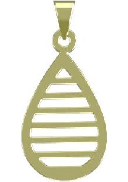 14 Ayar Altın Gözyaşı Damlası Kolye Ucu 1 Gr, KC11231 Kodlu