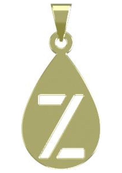 14 Ayar Altın Z Harfi Kolye Ucu 1 Gr, KC12515 Kodlu