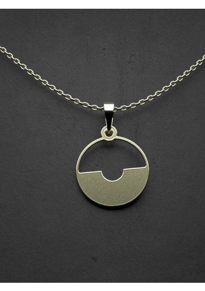 14 Ayar Altın Daire Kolye Ucu 1 Gr, KC11818 Kodlu