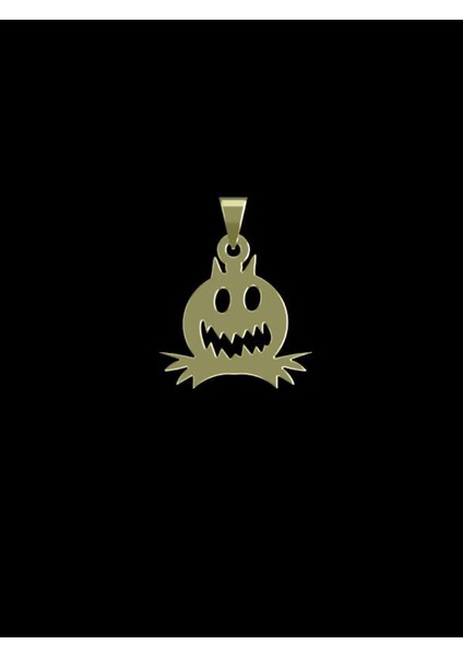 14 Ayar Altın Cadılar Bayramı_halloween Kolye Ucu 1 Gr, KC12909 Kodlu