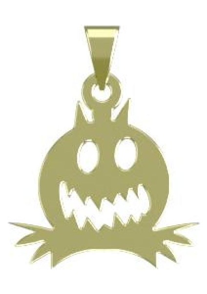 14 Ayar Altın Cadılar Bayramı_halloween Kolye Ucu 1 Gr, KC12909 Kodlu