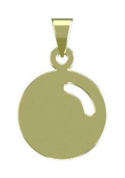 14 Ayar Altın Daire Kolye Ucu 1 Gr, KC13573 Kodlu