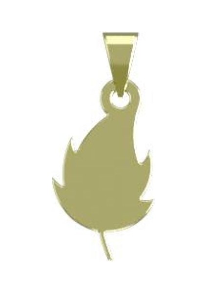 14 Ayar Altın Yaprak Kolye Ucu 1 Gr, KC12894 Kodlu