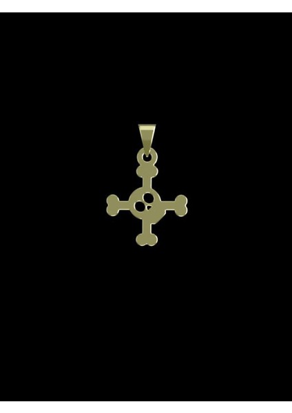 14 Ayar Altın Iskelet Kolye Ucu 1 Gr, KC12904 Kodlu