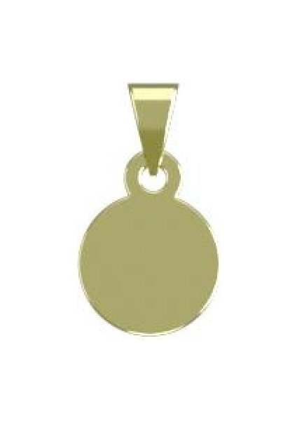 14 Ayar Altın Daire Kolye Ucu 1 Gr, KC14102 Kodlu
