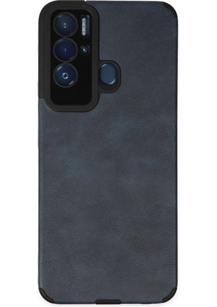 Tecno Pova Neo Kılıf Loop Deri Silikon - Lacivert - 19549-5287