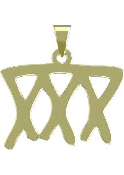 14 Ayar Altın Geometrik Kolye Ucu 1 Gr, KC16124 Kodlu