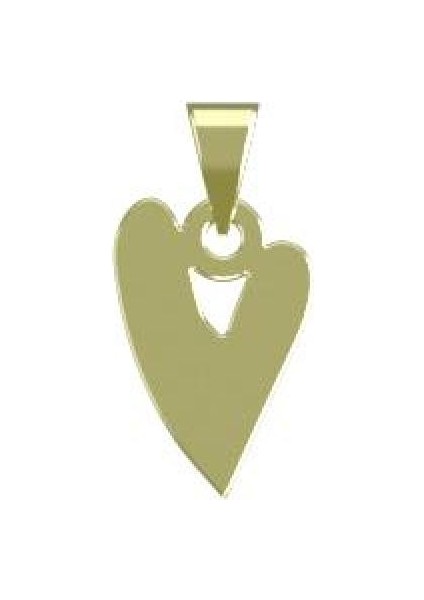 14 Ayar Altın Kalp Kolye Ucu 1 Gr, KC17434 Kodlu