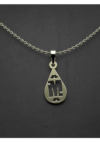 14 Ayar Altın M Harfi Kolye Ucu 1 Gr, KC14720 Kodlu