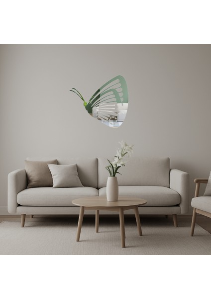 Renkli Kelebek Dekoratif Aynalı Tablo - 16205-3755