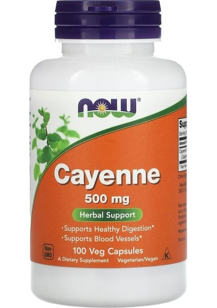 Cayenne, 500 mg 100 Veg Capsules