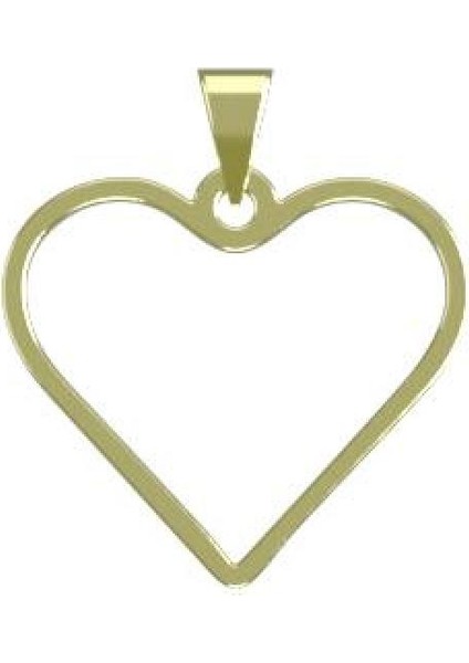 14 Ayar Altın Kalp Kolye Ucu 1 Gr, KC17521 Kodlu