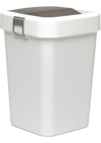 Beyaz 8 Lt Çöp Kovası, Şık ve Pratik Ev Temizlik Gereci