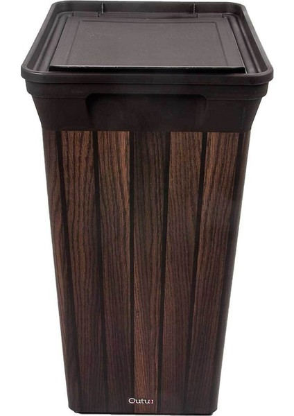 40 L Ahşap Görünümlü Plastik Çöp Kovası, Şık ve Kullanışlı Tasarım modelleri