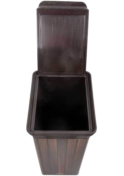 40 L Ahşap Görünümlü Plastik Çöp Kovası, Şık ve Kullanışlı Tasarım fırsatları