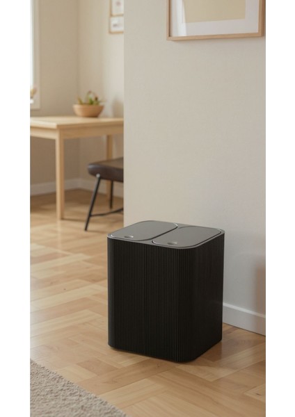 Iki Bölmeli 15 Lt Siyah Çöp Kutusu, Tezgah, Dolap ve Banyo Için Uygun fiyatları