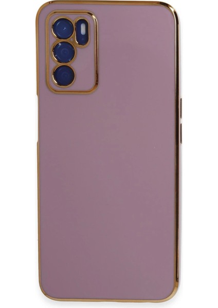 Oppo A16 Kılıf Volet Silikon - Mor - 19789-2754