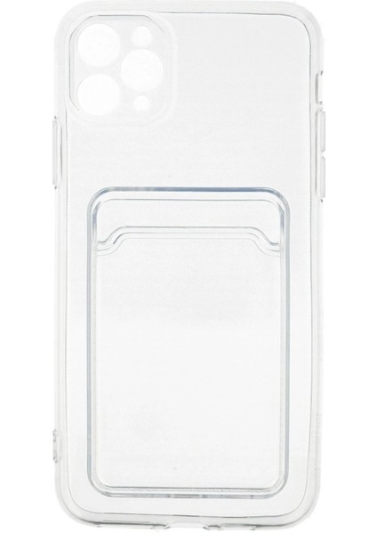 iPhone 11 Pro Max Kılıf Kart Şeffaf Silikon - Şeffaf - 18752-7304 fırsatları
