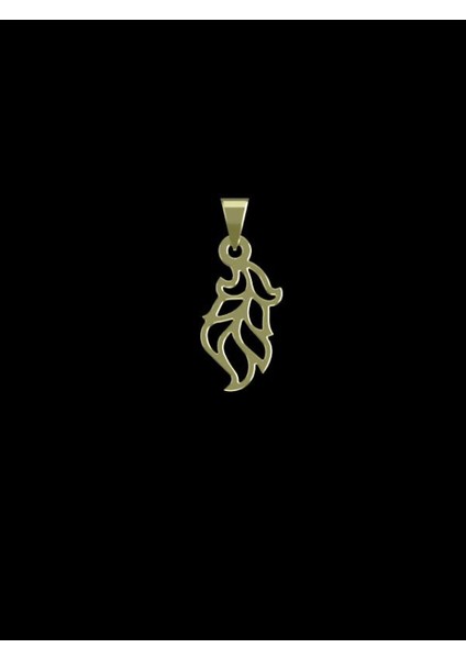 14 Ayar Altın Yaprak Kolye Ucu 1 Gr, KC10435 Kodlu