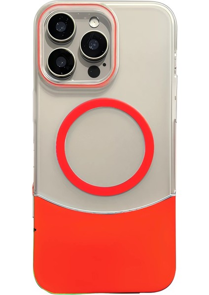 Apple iPhone 16 Pro Max Velar Magsafe Kapak - Kırmızı - 15503-3895