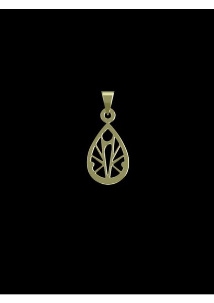 14 Ayar Altın Gözyaşı Damlası Kolye Ucu 1 Gr, KC10641 Kodlu
