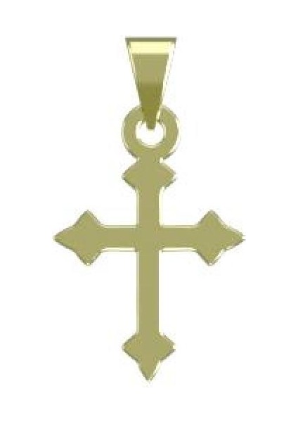 14 Ayar Altın Haç Kolye Ucu 1 Gr, KC12434 Kodlu