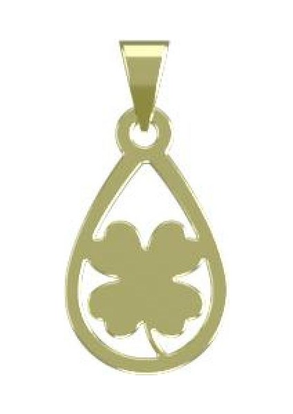 14 Ayar Altın Çiçek Kolye Ucu 1 Gr, KC10645 Kodlu