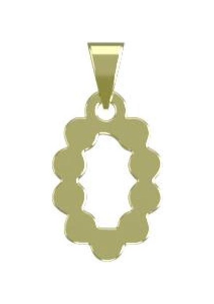 14 Ayar Altın Çiçek Kolye Ucu 1 Gr, KC10882 Kodlu