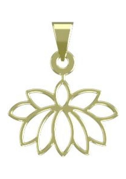 14 Ayar Altın Çiçek Kolye Ucu 1 Gr, KC14642 Kodlu