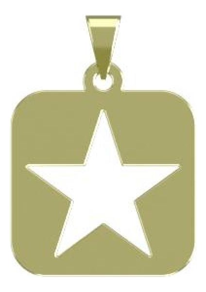 14 Ayar Altın Yıldız Kolye Ucu 1 Gr, KC15407 Kodlu