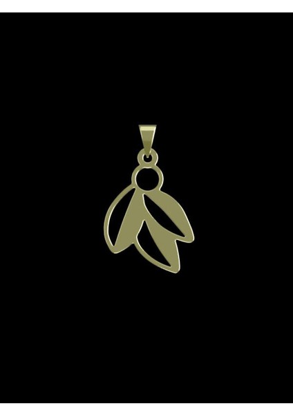 14 Ayar Altın Yaprak Kolye Ucu 1 Gr, KC11777 Kodlu