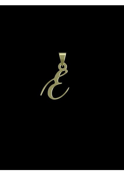 14 Ayar Altın E Harfi Kolye Ucu 1 Gr, KC10947 Kodlu