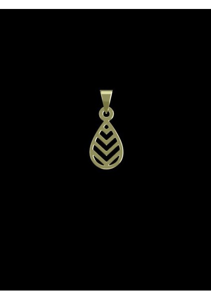14 Ayar Altın Gözyaşı Damlası Kolye Ucu 1 Gr, KC11790 Kodlu