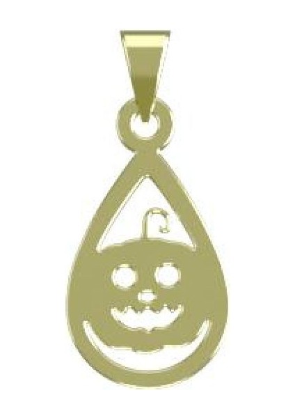 14 Ayar Altın Cadılar Bayramı_halloween Kolye Ucu 1 Gr, KC13957 Kodlu